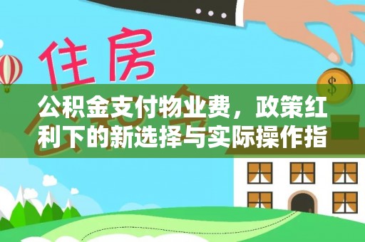阳原公积金支付物业费，政策红利下的新选择与实际操作指南